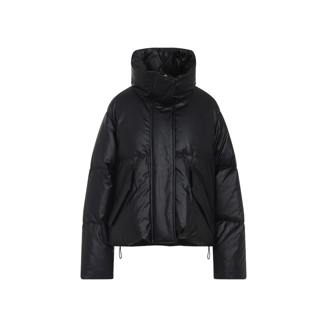 Mm6 By Maison Margiela Cropped High-Collar Jacket With Oversized Sleeves