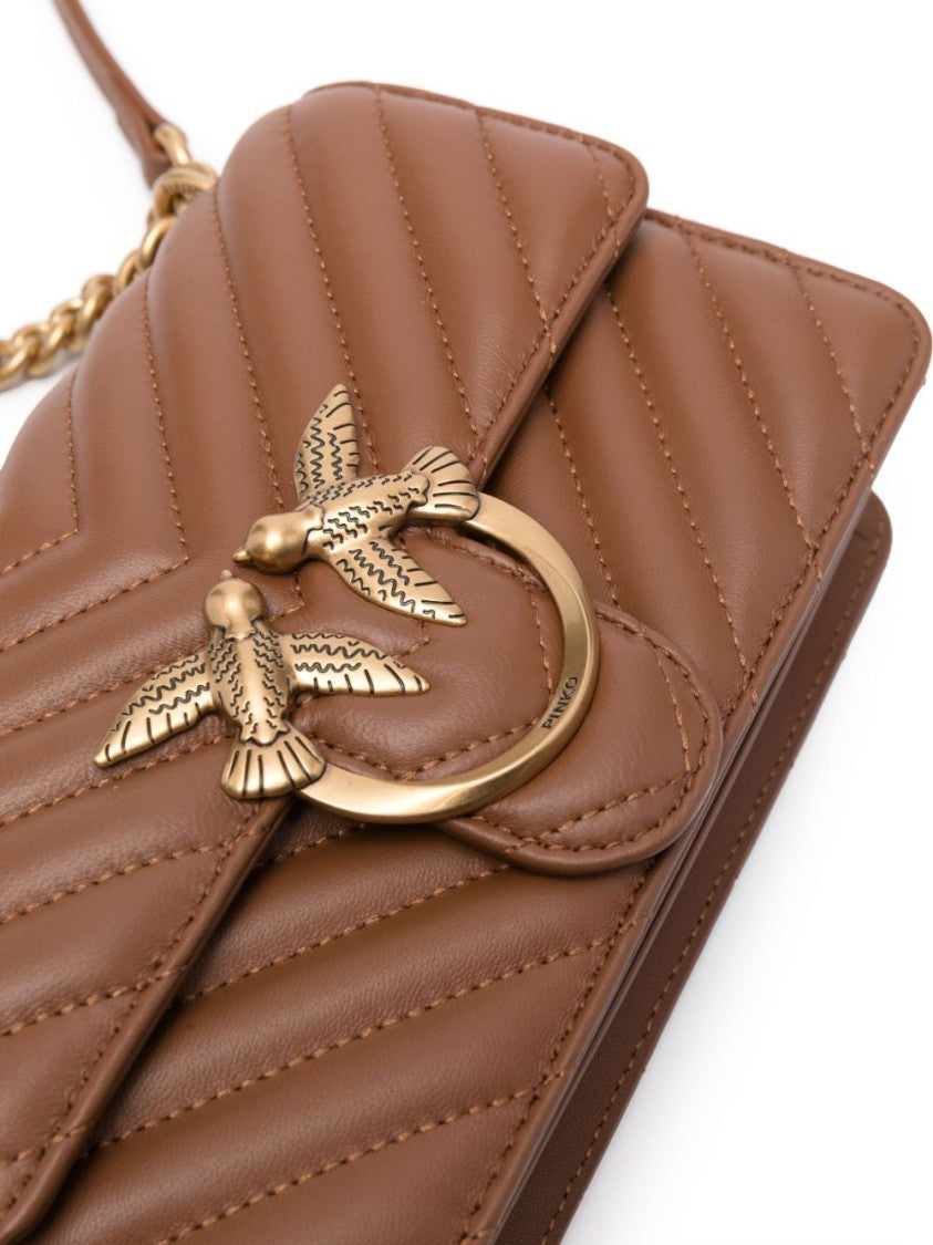 Pinko Chevron-Quilted Nappa Shoulder Bag