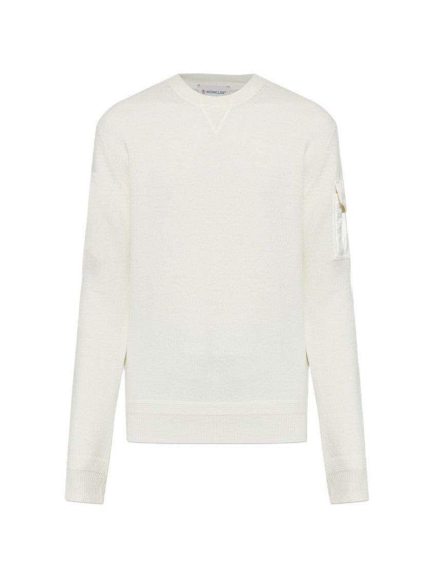 Moncler Crew Neck Patch Pocket Sweater