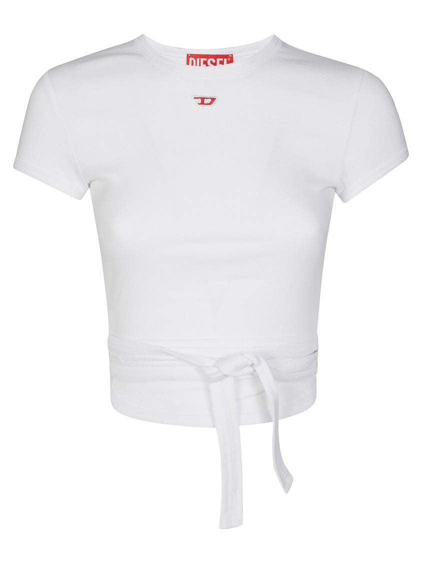 Diesel Fitted Cropped Top With Tie Detail