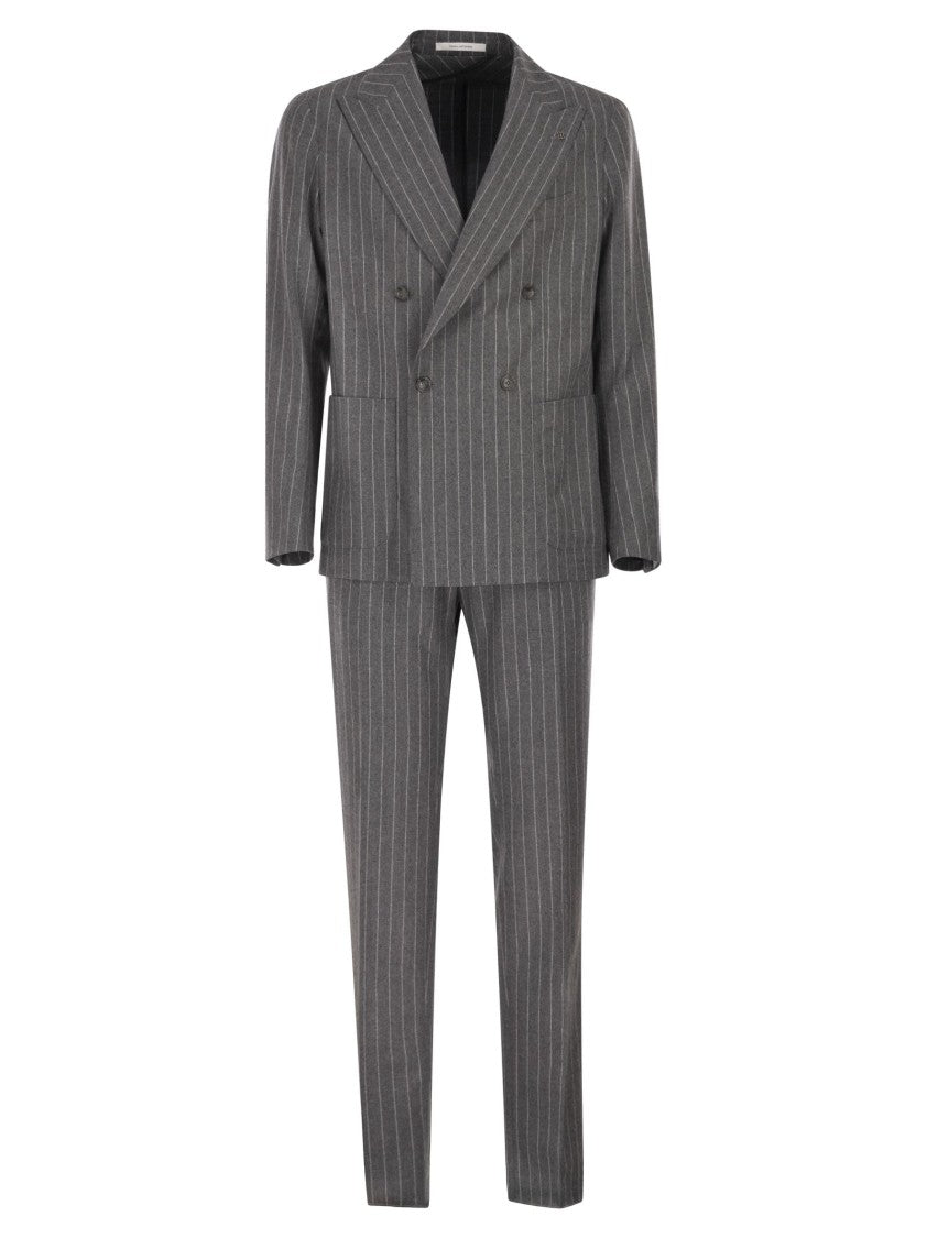 Tagliatore Double-Breasted Suit In Superfine Virgin Wool