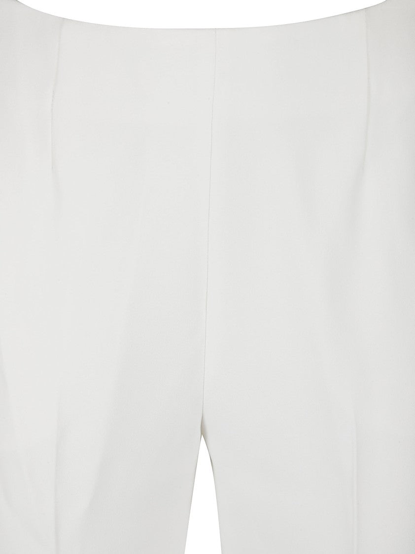 Ermanno Scervino Tailored White Trousers With Smooth Finish