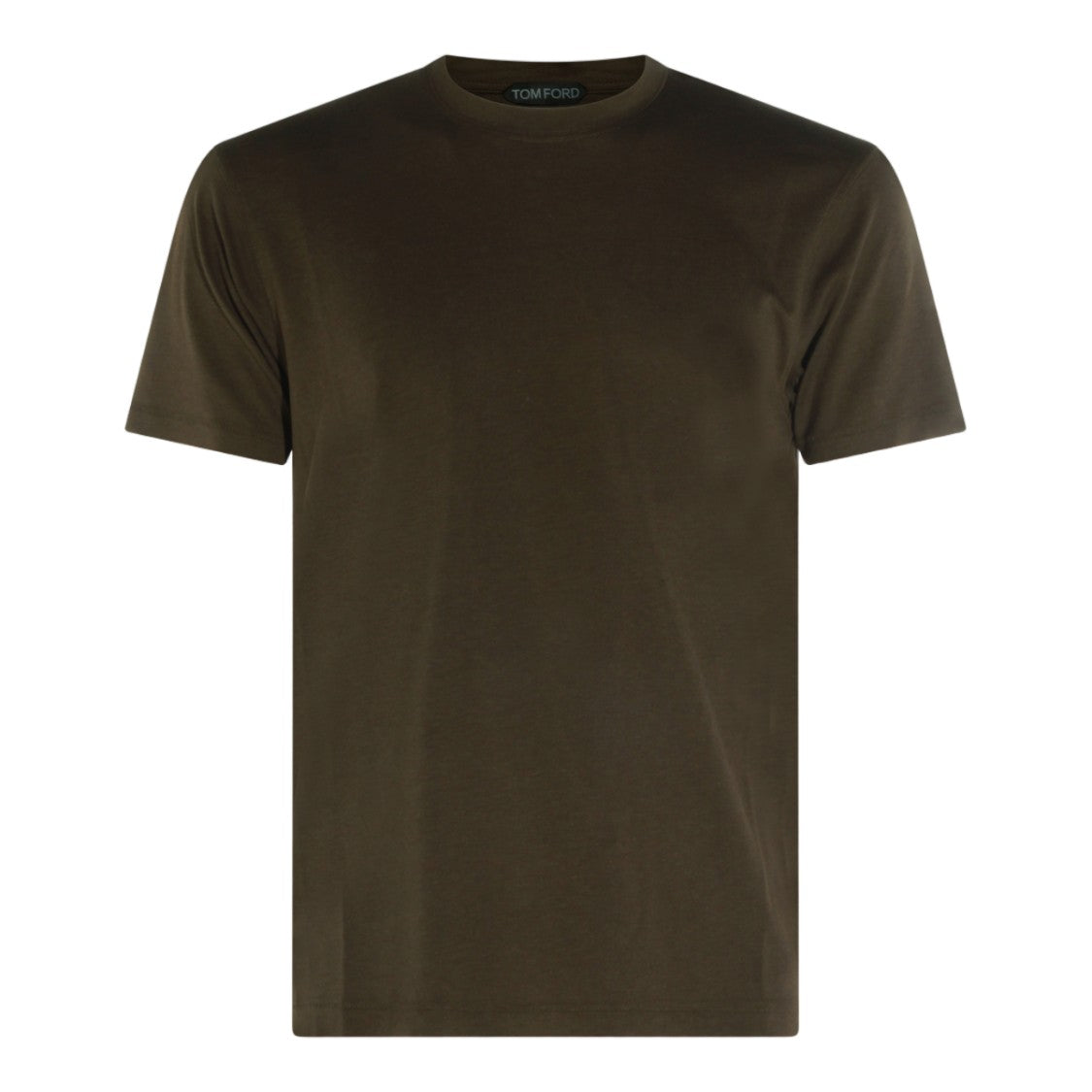 Tom Ford Brown Short-Sleeved T-Shirt With Classic Crew Neckline