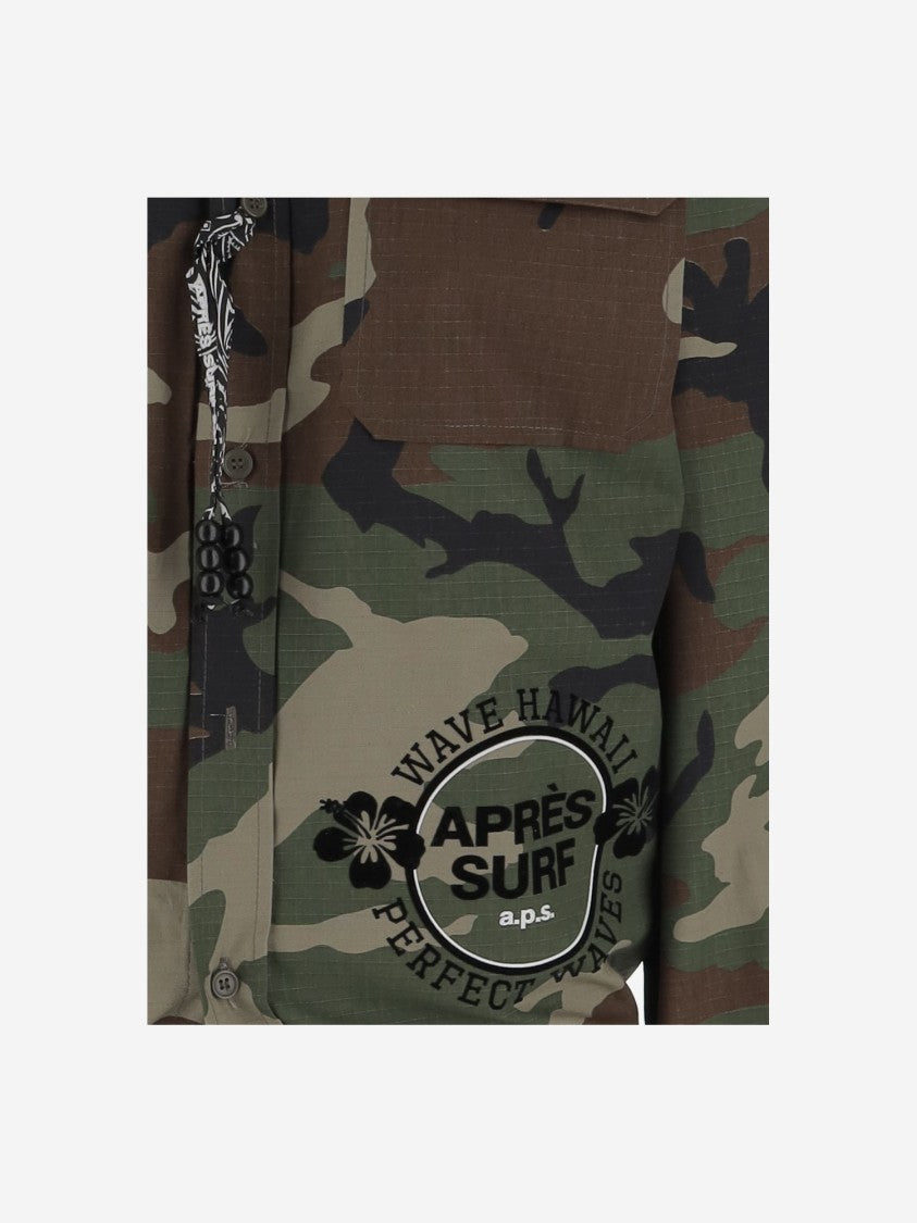 Apres Surf Cotton Jacket With Logo Print