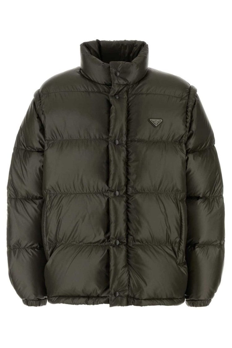 Prada Classic Green Coat With Tailored Silhouette