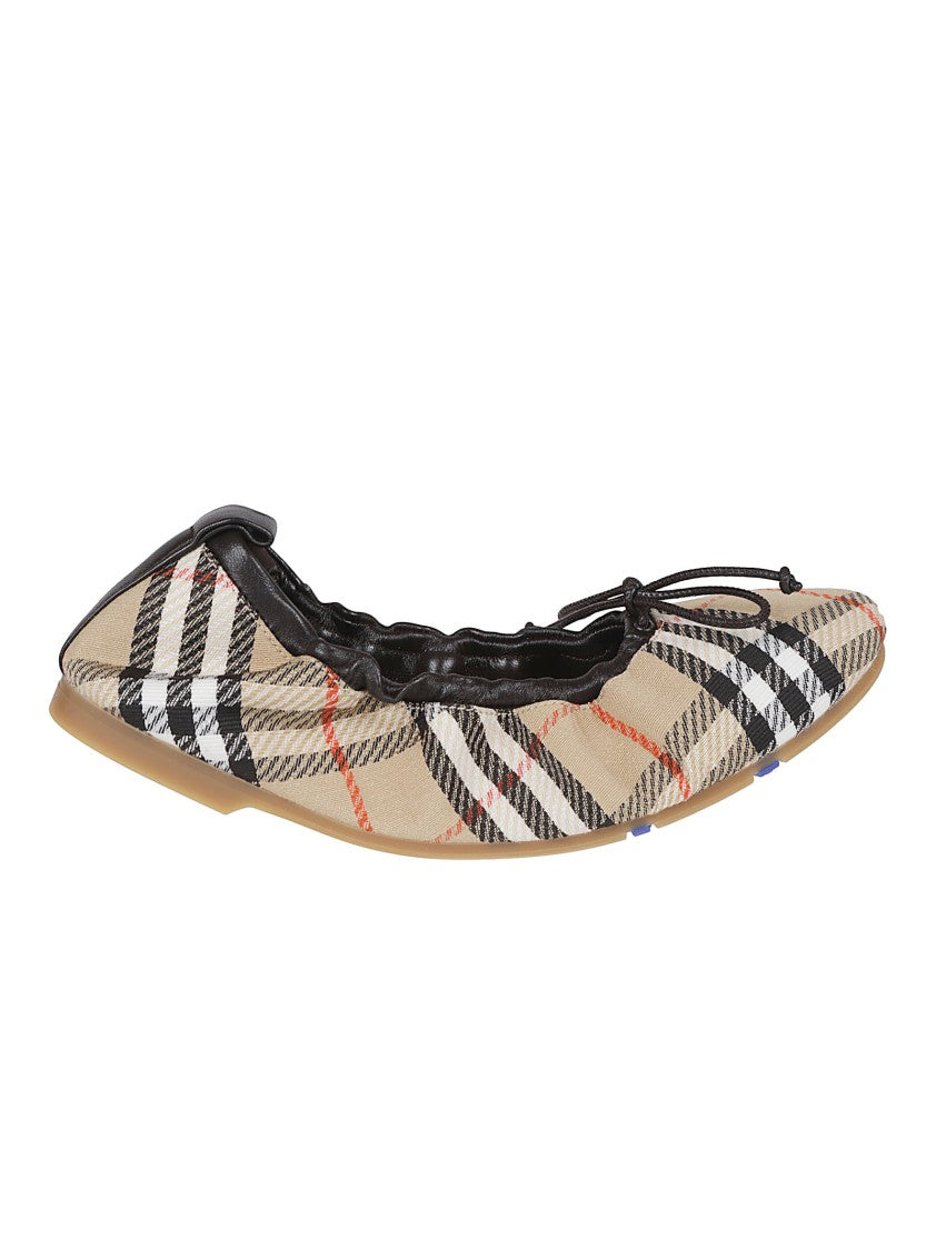 Burberry Checkered Patterned Flat Shoes