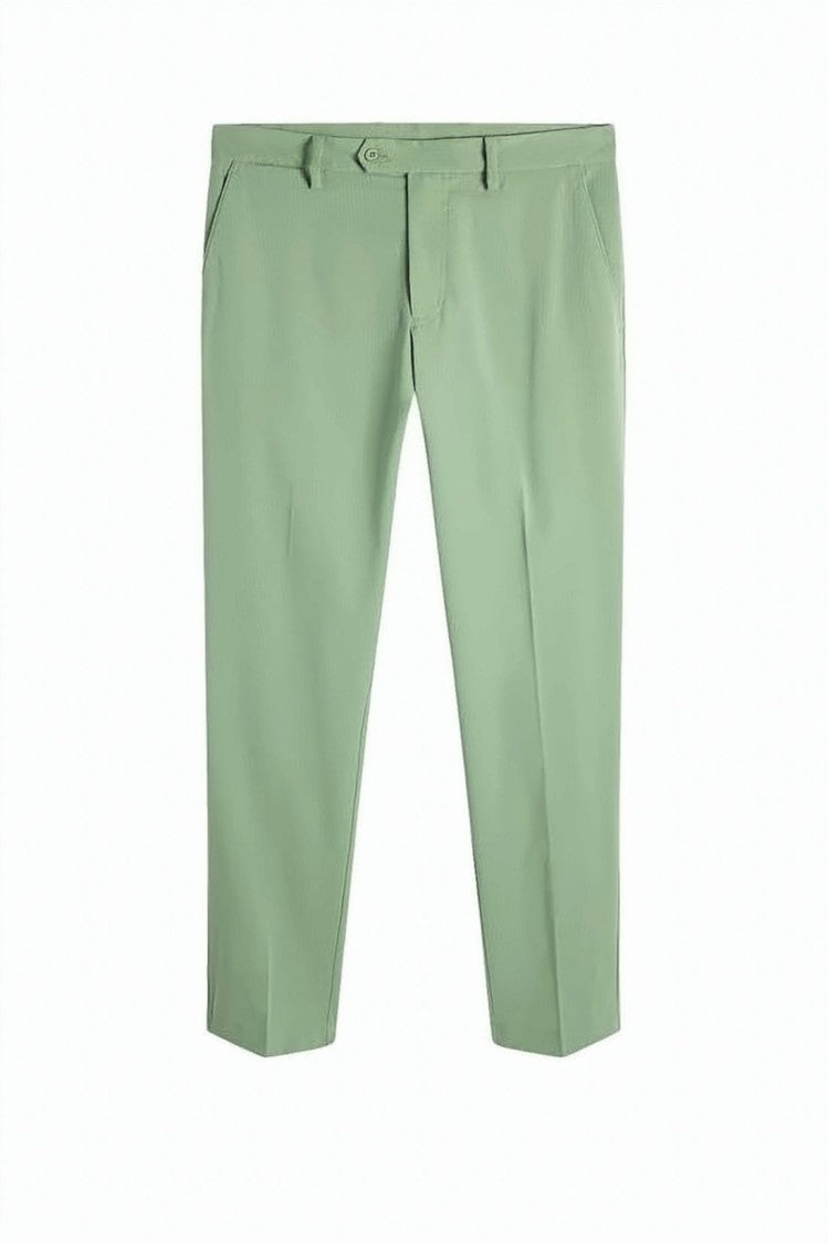 J Lindeberg Tailored Straight-Leg Pants With Mid-Rise Waist