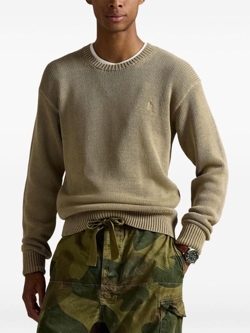 Polo Ralph Lauren Classic Crew Neck Sweater With Embroidered Logo