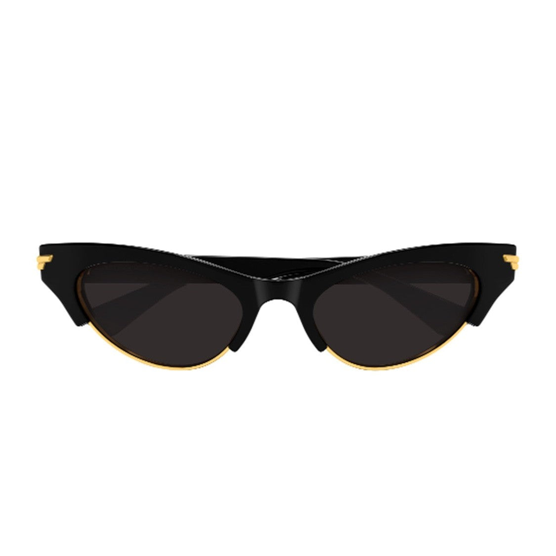 Bottega Veneta Black Linea Ribbon Acetate Cat-Eye Sunglasses