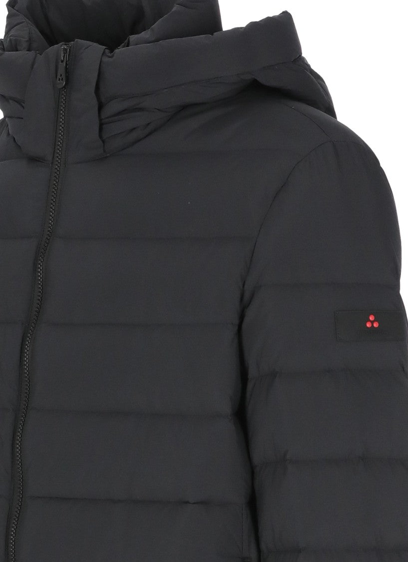 Peuterey Black Boggs Hooded Quilted Down Jacket