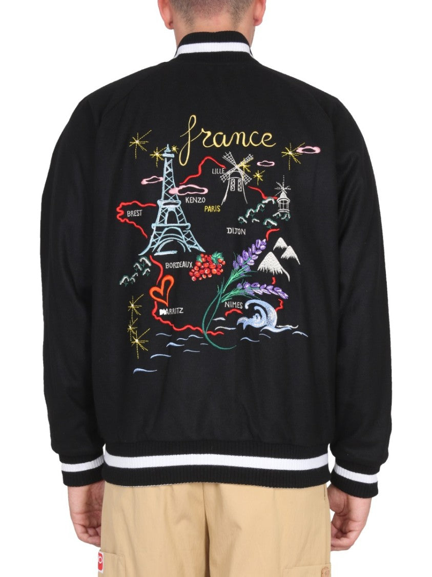 Kenzo "France Japan" Double Face Bomber Jacket