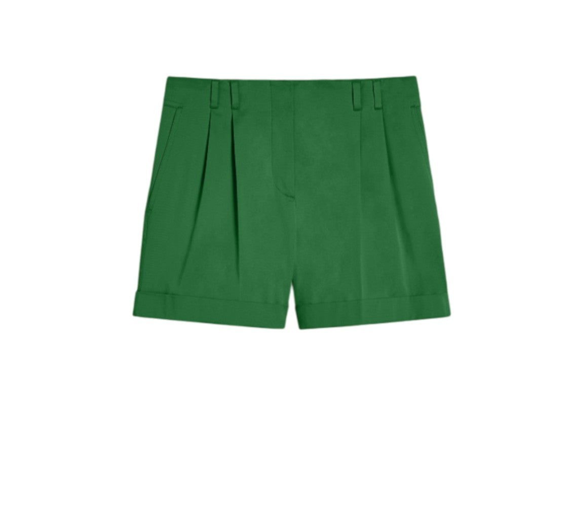 Max Mara Tailored Green Shorts With High Waist