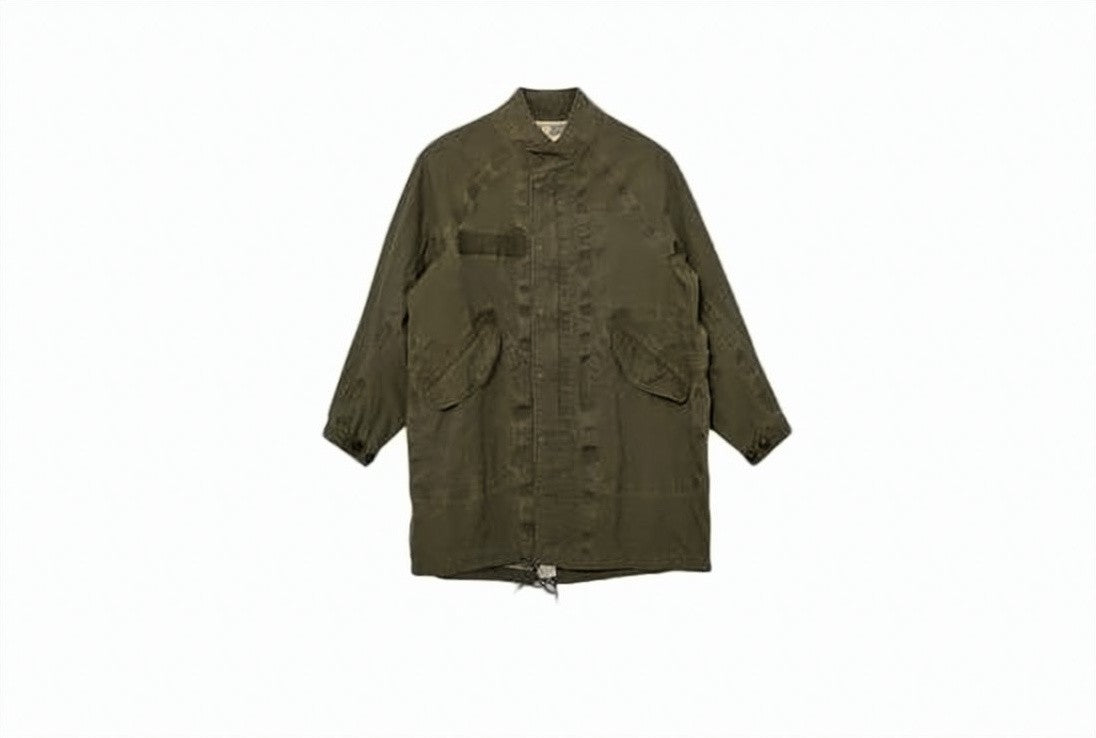 Visvim Linen Long Coat With High Collar