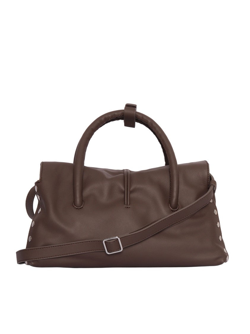 Zanellato Srl Brown Gianduiotto Saeta Smooth Leather Shoulder Bag