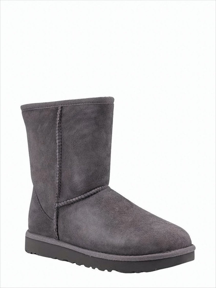 Ugg Mid-Calf Suede Boots With Plush Lamb Lining