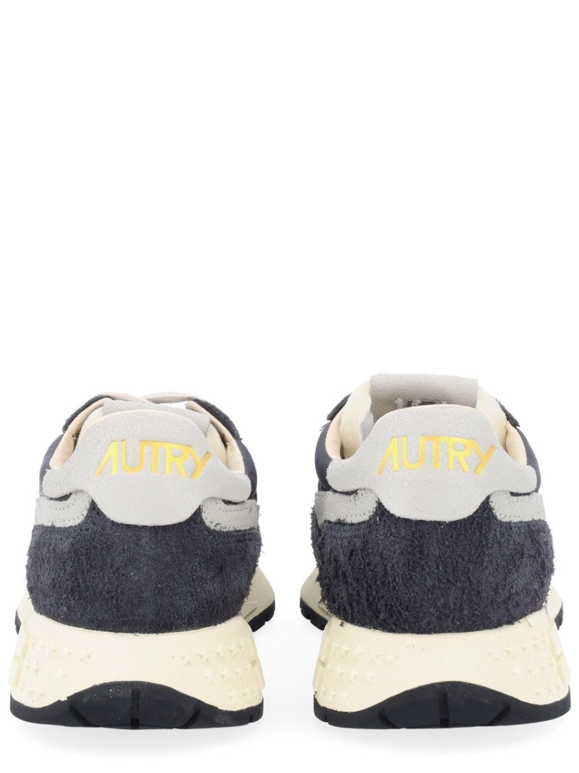 Autry Reelwind Low Textured Suede Nylon-Leather Sneakers