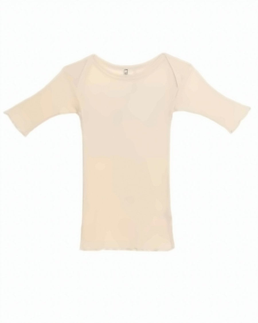 Baserange Lightweight Fitted Top With Scalloped Hem And Cuffs