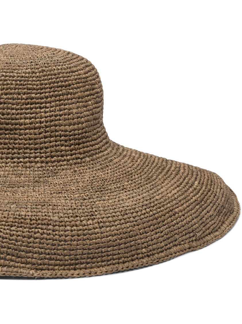 Ibeliv Wide-Brimmed Raffia Hat With Artisanal Touch