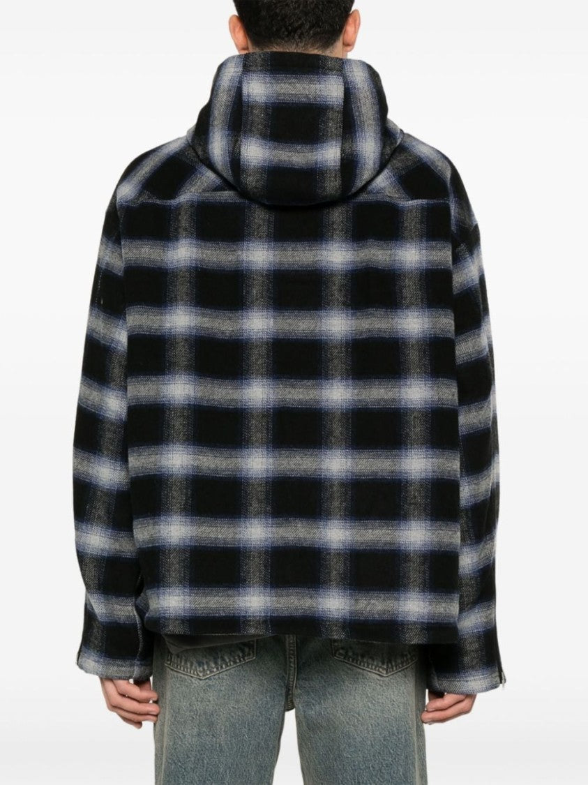 Represent Midnight Blue/Gray Hooded Overshirt