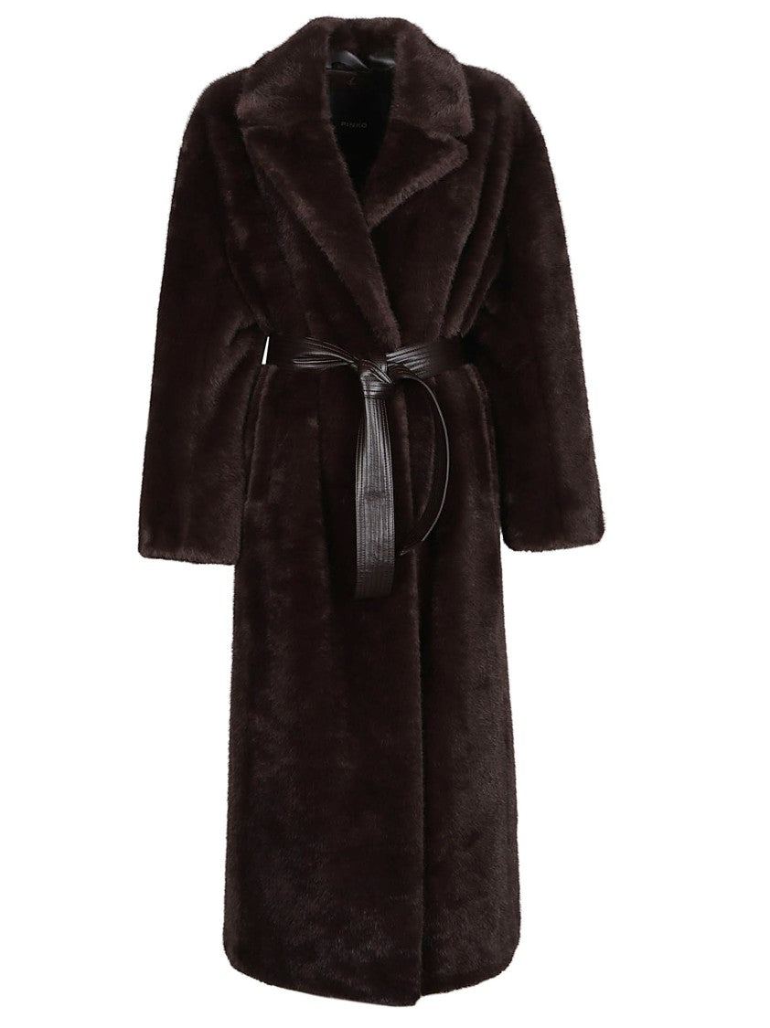 Pinko Calendula Faux Fur Polyester Coat