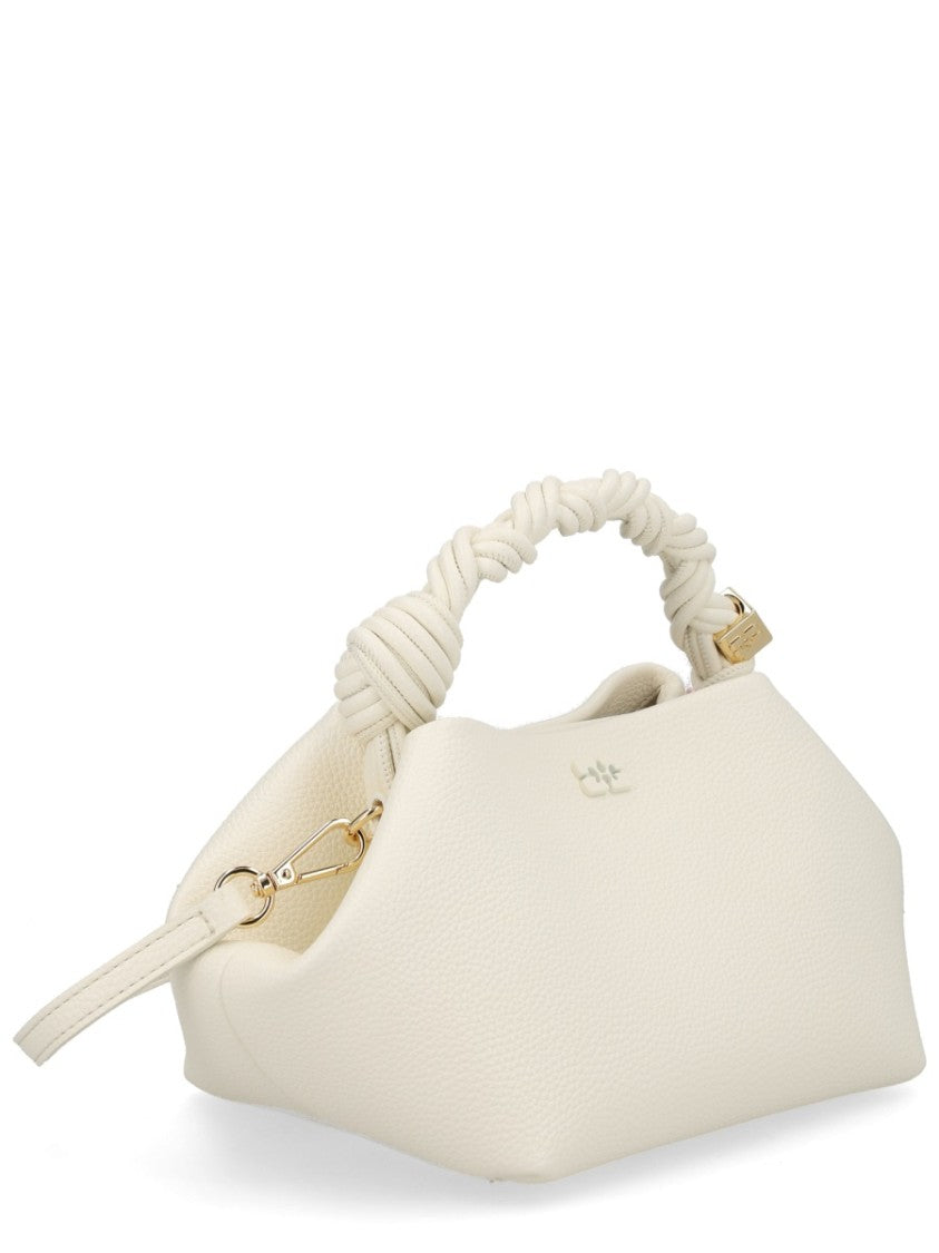 Ganni Pink Twisted Rope Handle Shoulder Bag