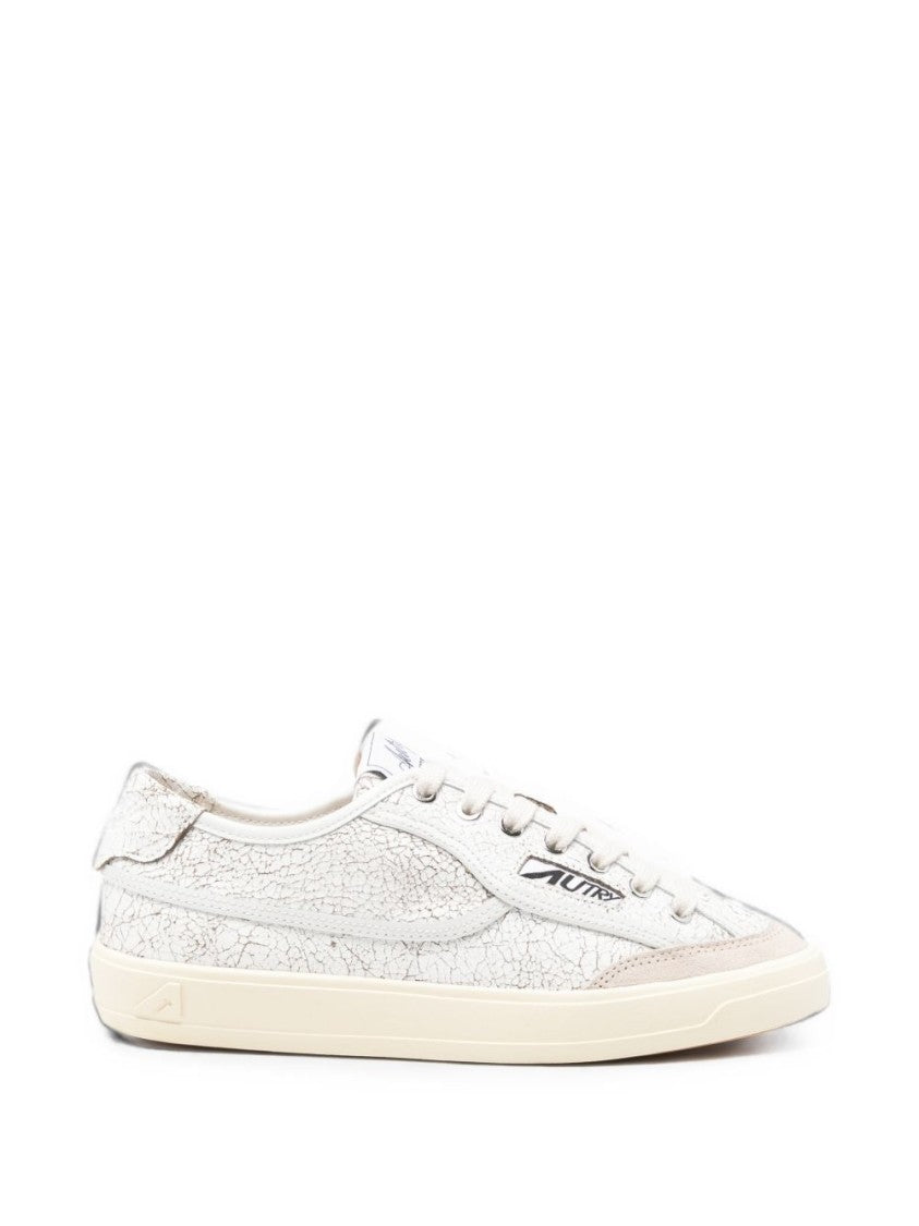 Autry Windscape Crackle-Effect Leather Low-Top Sneakers