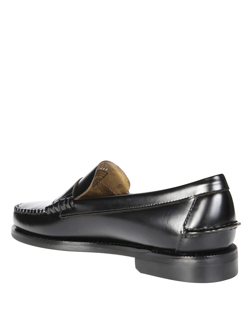 Sebago Black Classic Dan Polished Leather Loafers