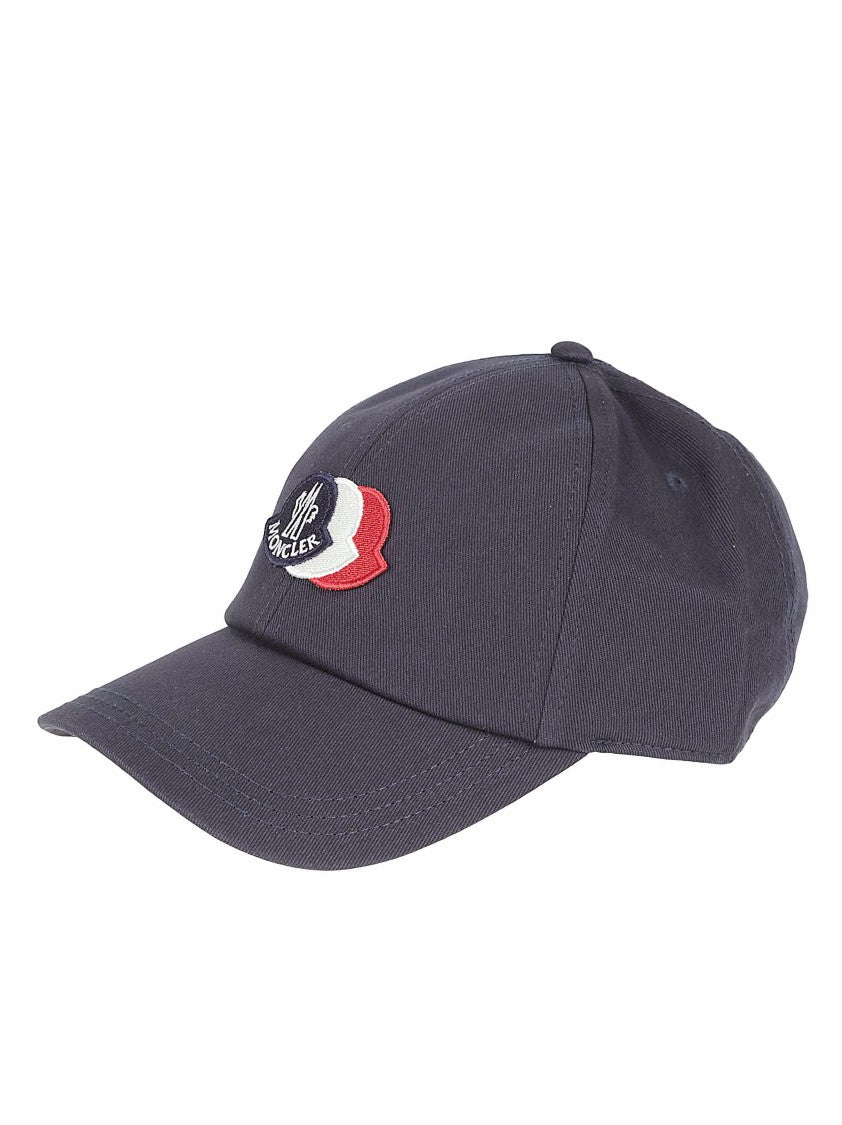 Moncler Baseball Cap With Tricolor Logo Patch And Adjustable Fit