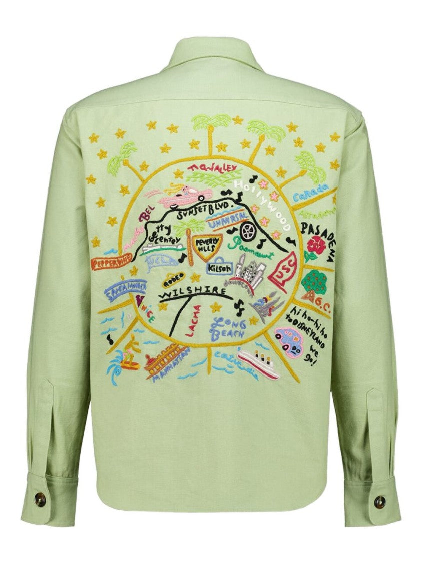 Baziszt Light Green Hand-Stitched Pasadena Jacket