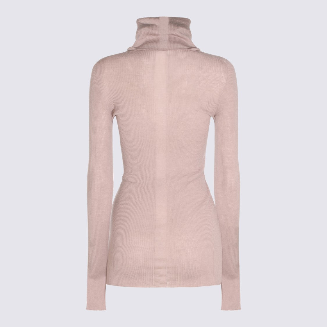 Rick Owens Fitted Silhouette Sweater With Turtleneck And Ribbed Texture