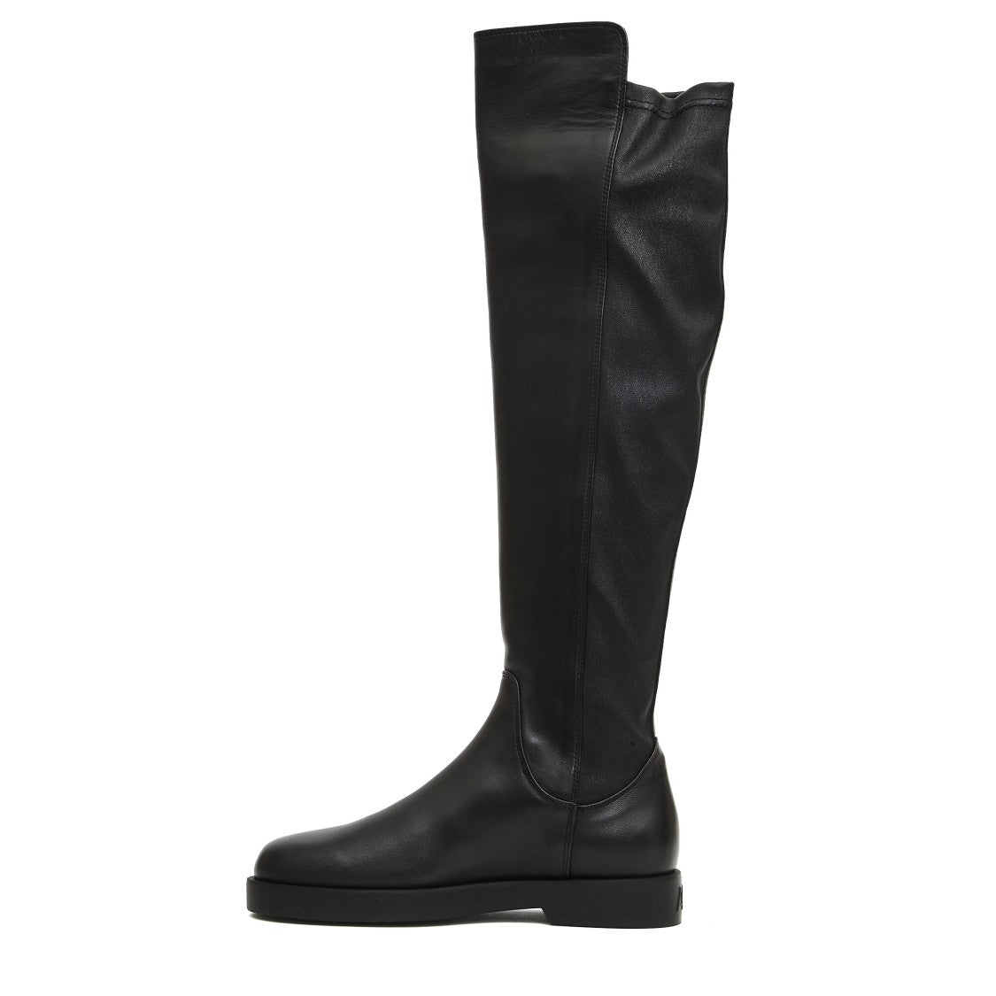 Agl Knee-High Calf Leather Boots With Air Cushioning Sole