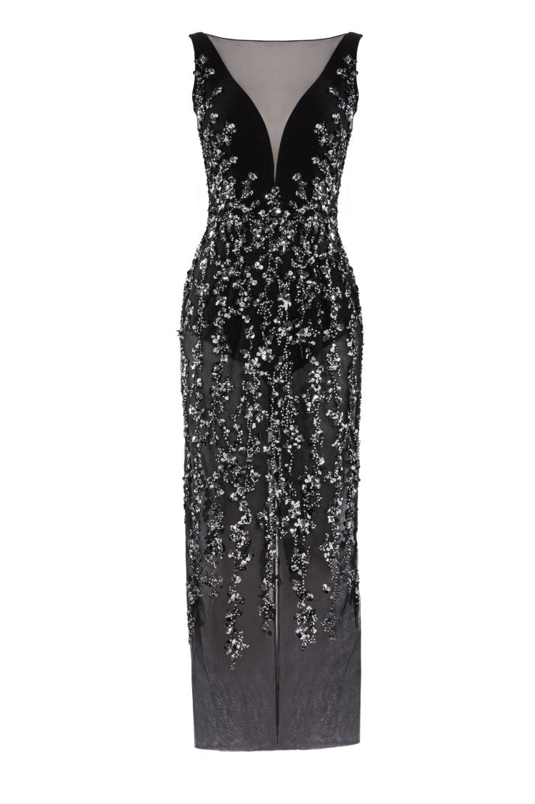 Saiid Kobeisy Tulle Dress, Straight Fit Dress