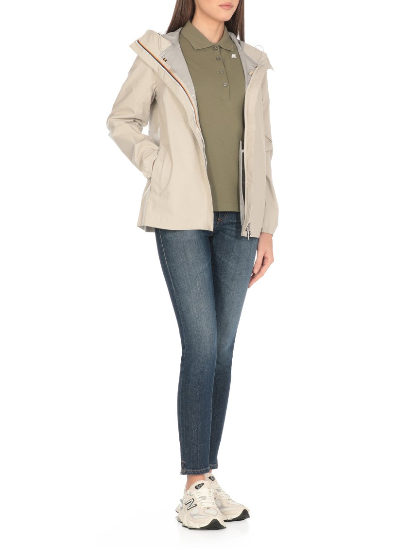 K-Way Beige Marguerite Stretch Dot Jacket