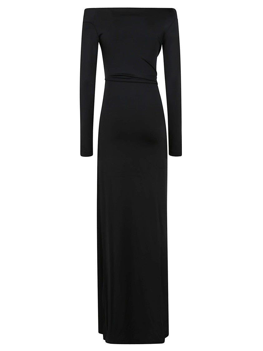 Victoria Beckham Off-The-Shoulder Evening Dress In Viscose Blend