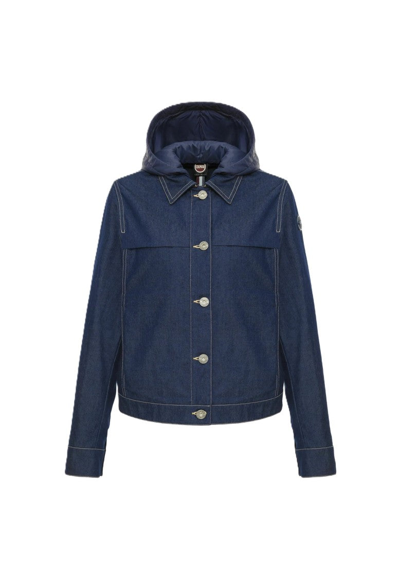 Colmar Navy Blue Hooded Denim Jacket