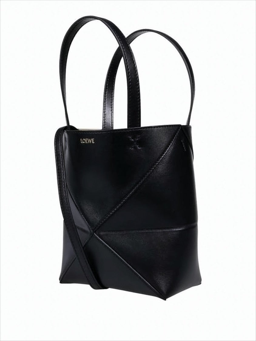 Loewe Geometric Panel Calf Leather Tote Bag