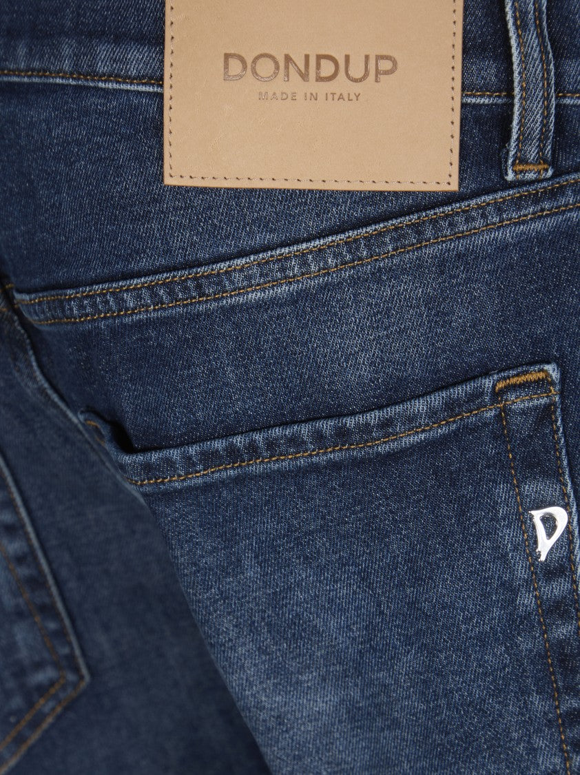 Dondup Dark Indigo Tapered Cuffed Jeans