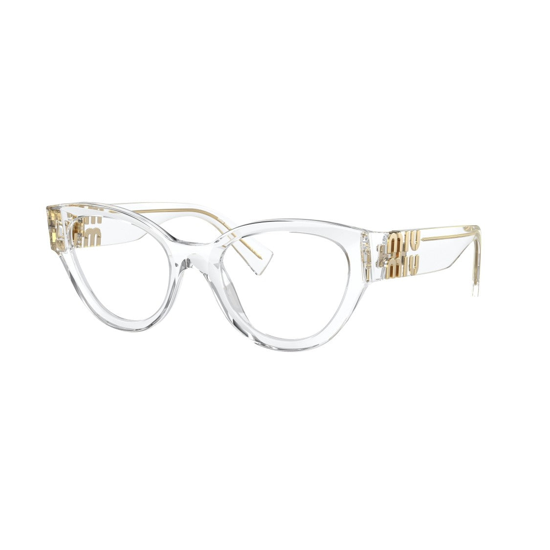 Miu Miu 0Mu 01Vv Transparent Acetate Cat-Eye Eyeglasses