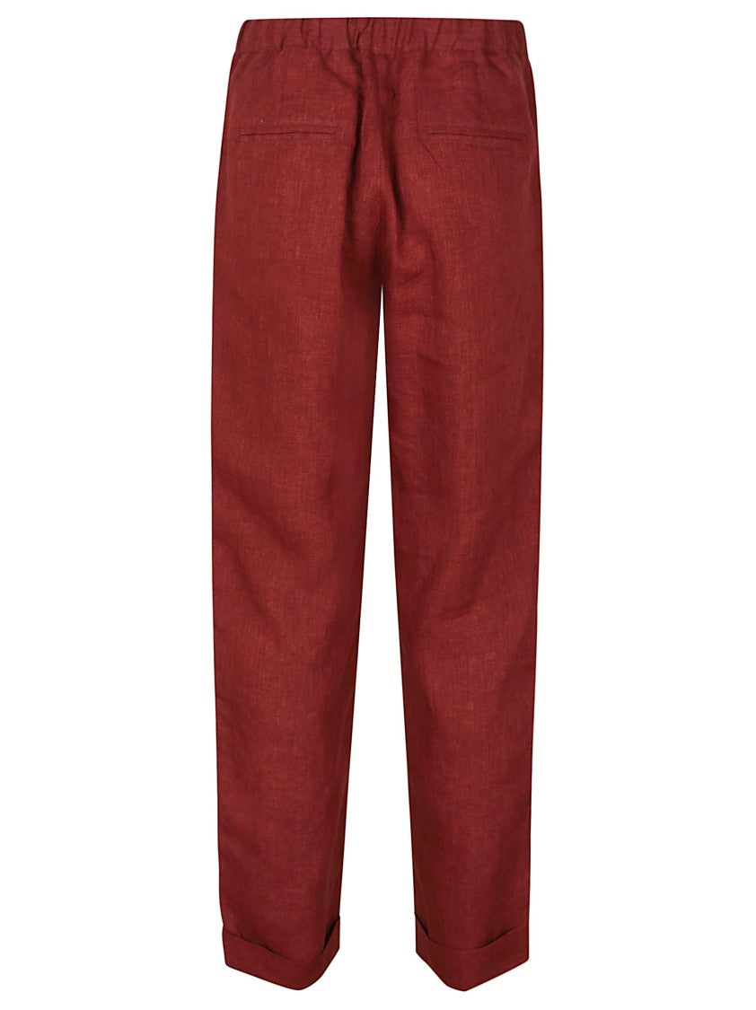 Massimo Alba Red Tailored Trousers With Relaxed Fit