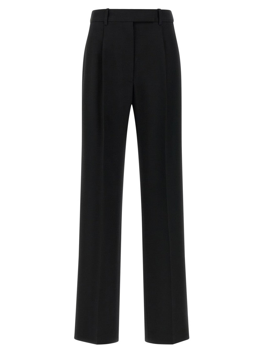 Tom Ford Straight Leg Tailored Trousers In Grain De Poudre Virgin Wool