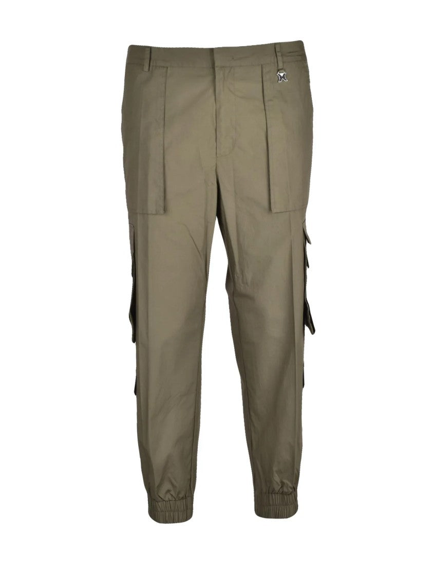 Richmond X Cotton Cargo Trousers - Military Green