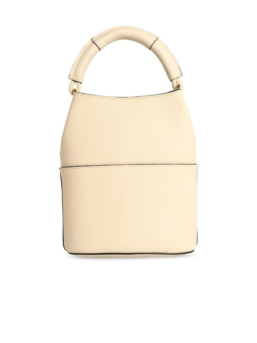 Furla Cream Leather 'Sfera' Mini Bucket Bag