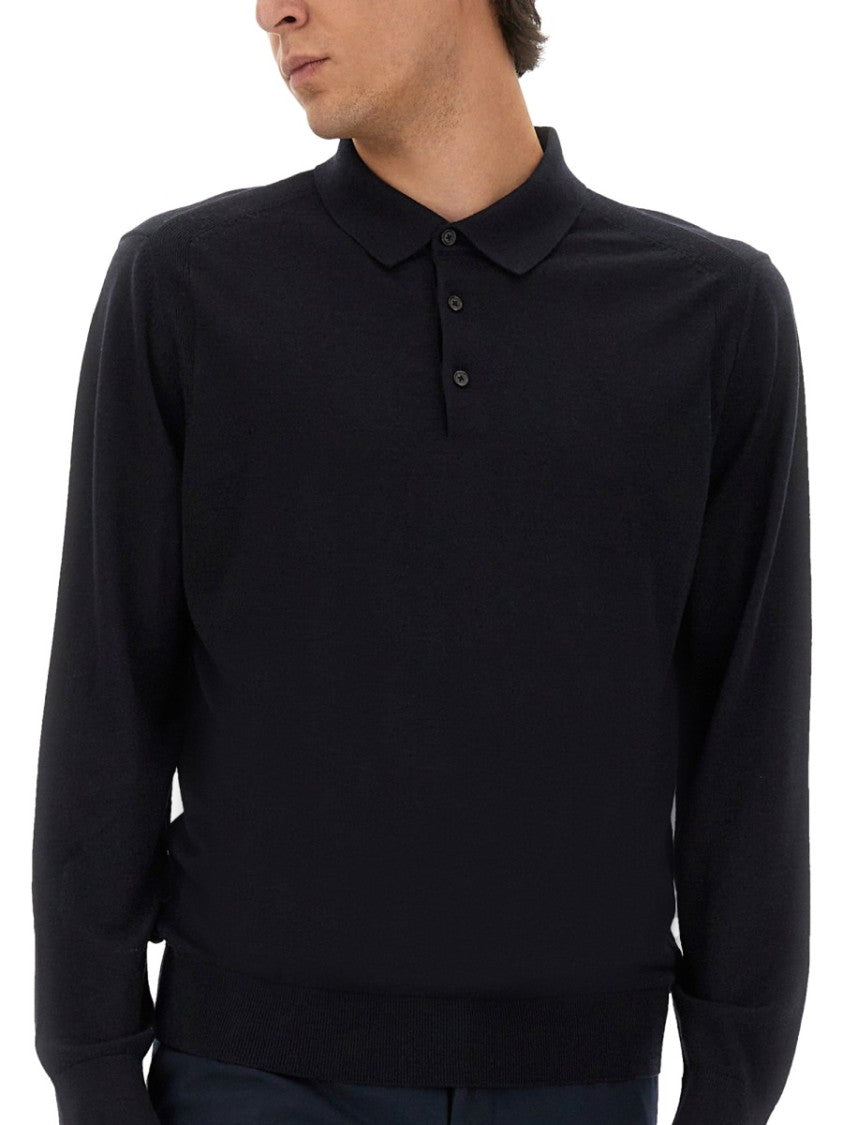 Boss Camel Classic Knitted Polo With Three-Button Placket