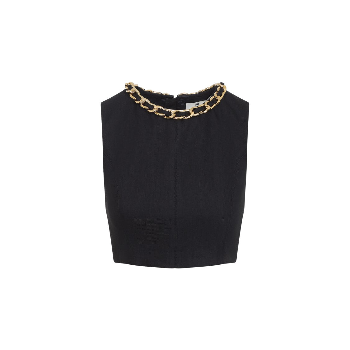 Elisabetta Franchi Sleeveless Linen-Blend Top