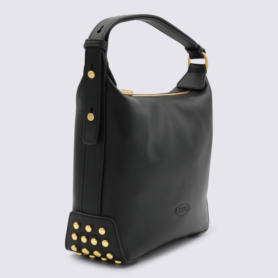 Tod's Structured Handbag With Matte Finish And Gold-Tone Studs