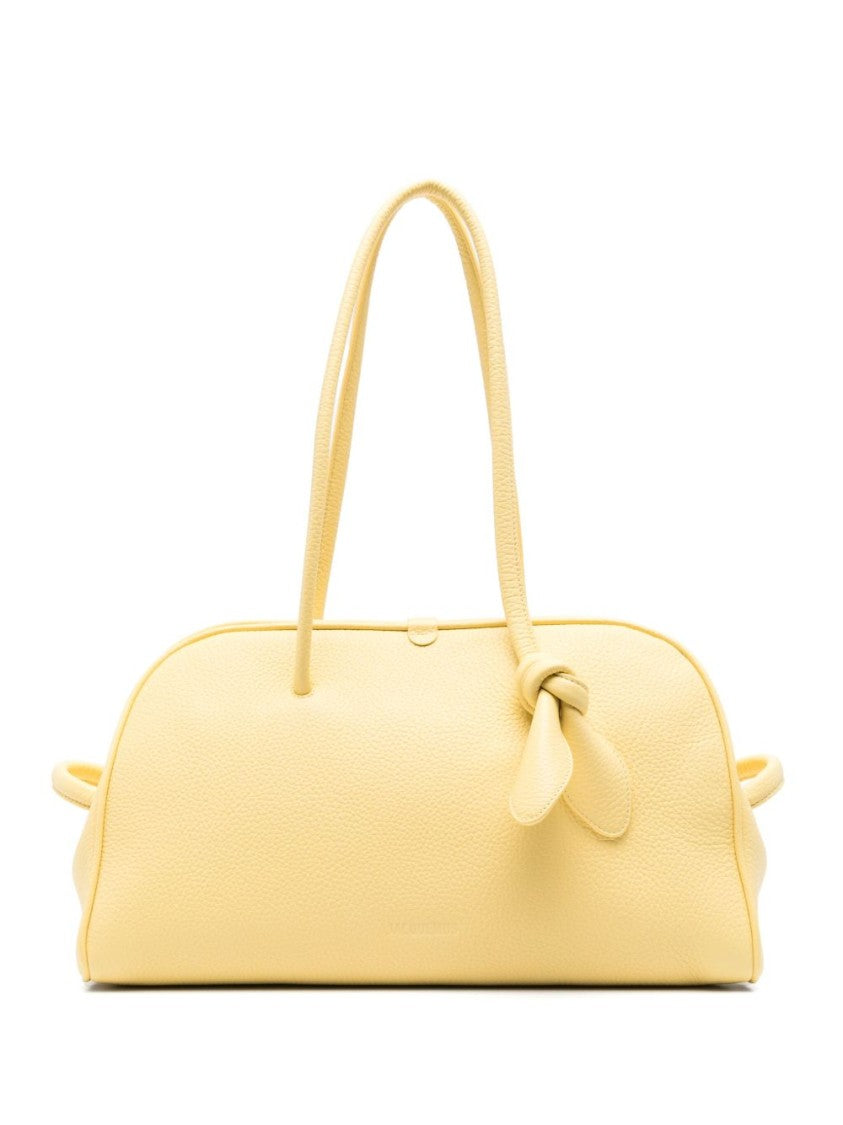 Jacquemus Textured Yellow Calfskin Handbag