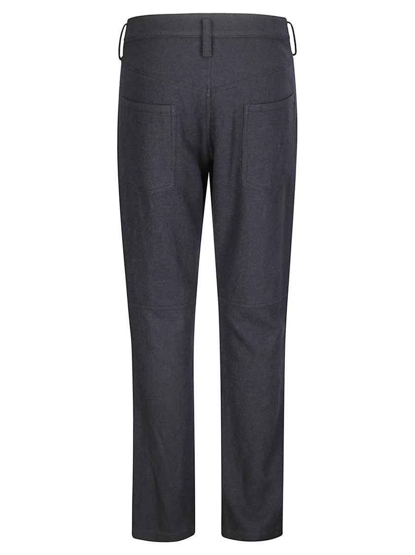 Yohji Yamamoto Gathered Knee Pants With Tailored Fit And Structured Silhouette