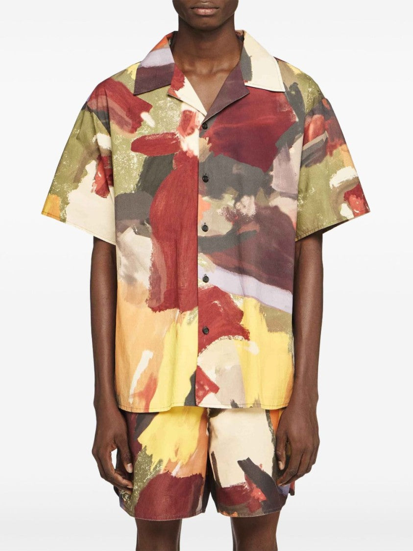 J. W. Anderson Abstract Patterned Camp Collar Shirt