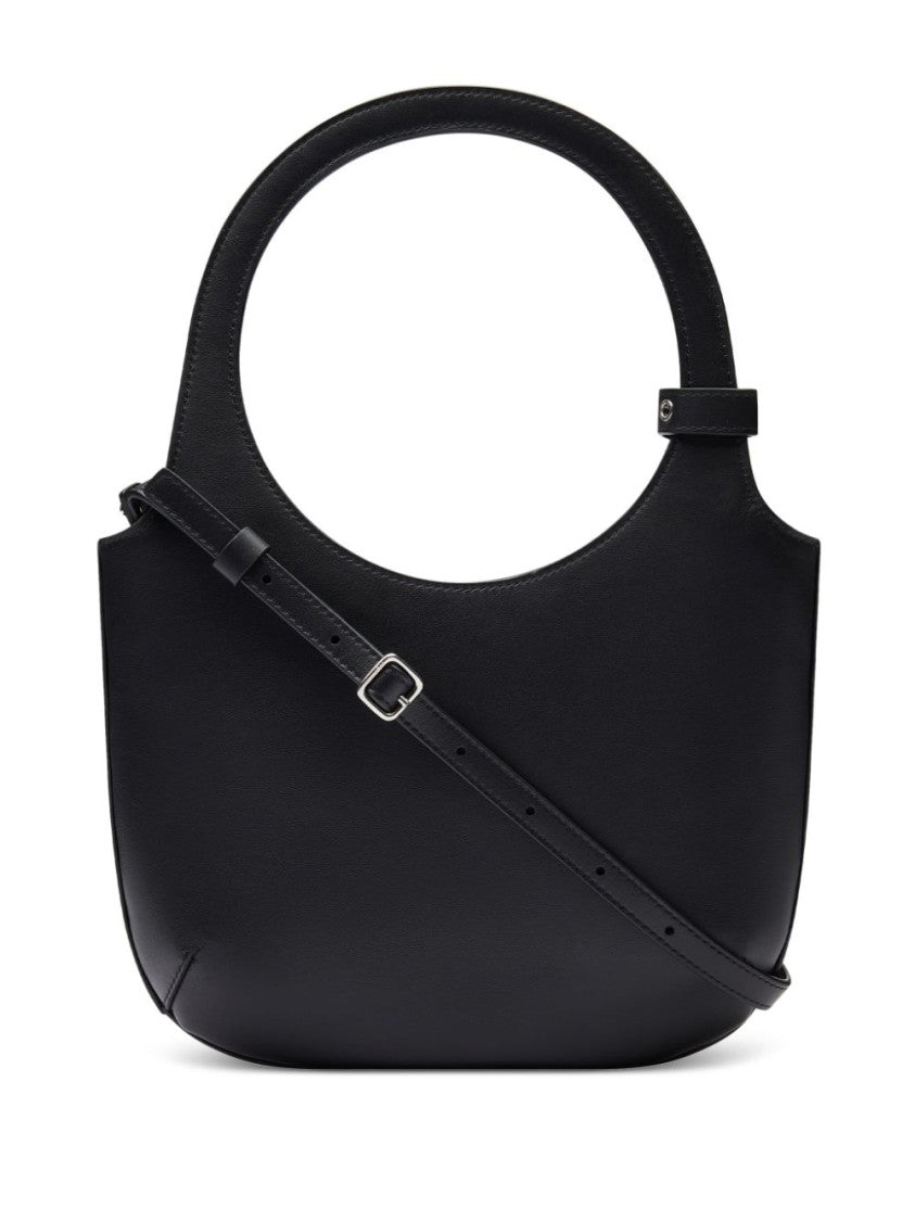 Courrèges Grained Black Calf Leather Handbag