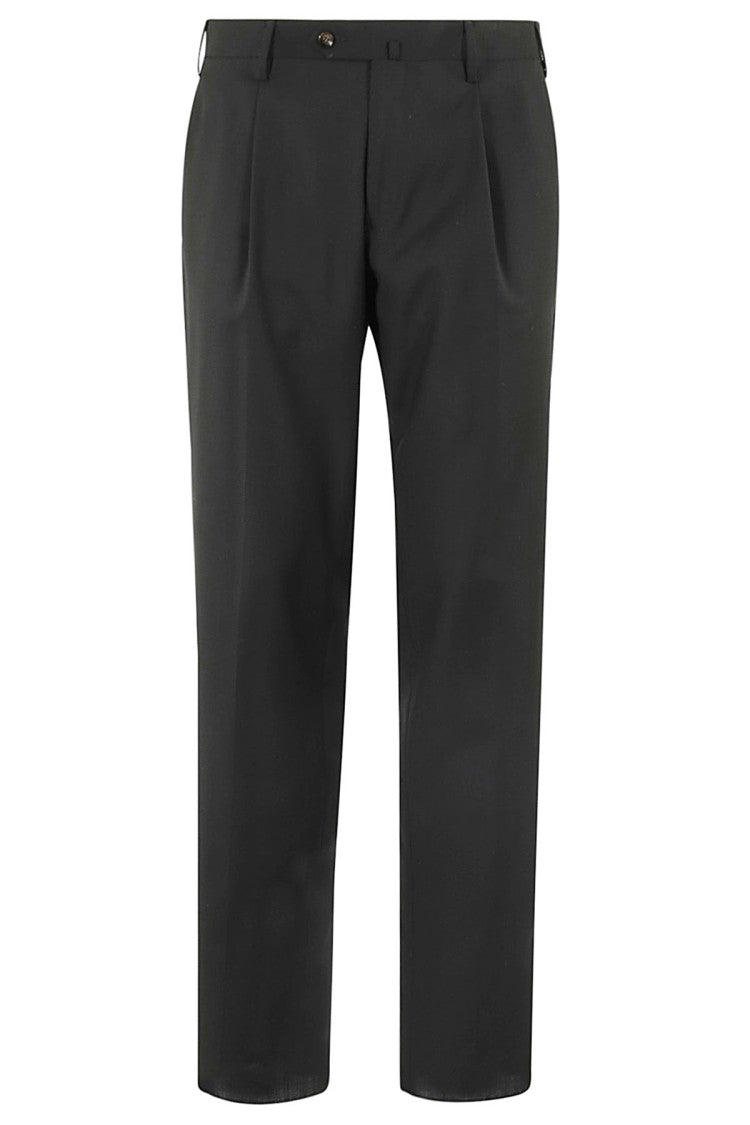 L.B.M. Tailored Black Wool Pants With Classic Design